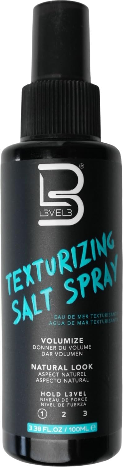 L3 Level 3 Sea Salt Texturizing Spray - Creates Beachy Waves and Texture - Casual Hair Finish (8.45 Fl Oz)