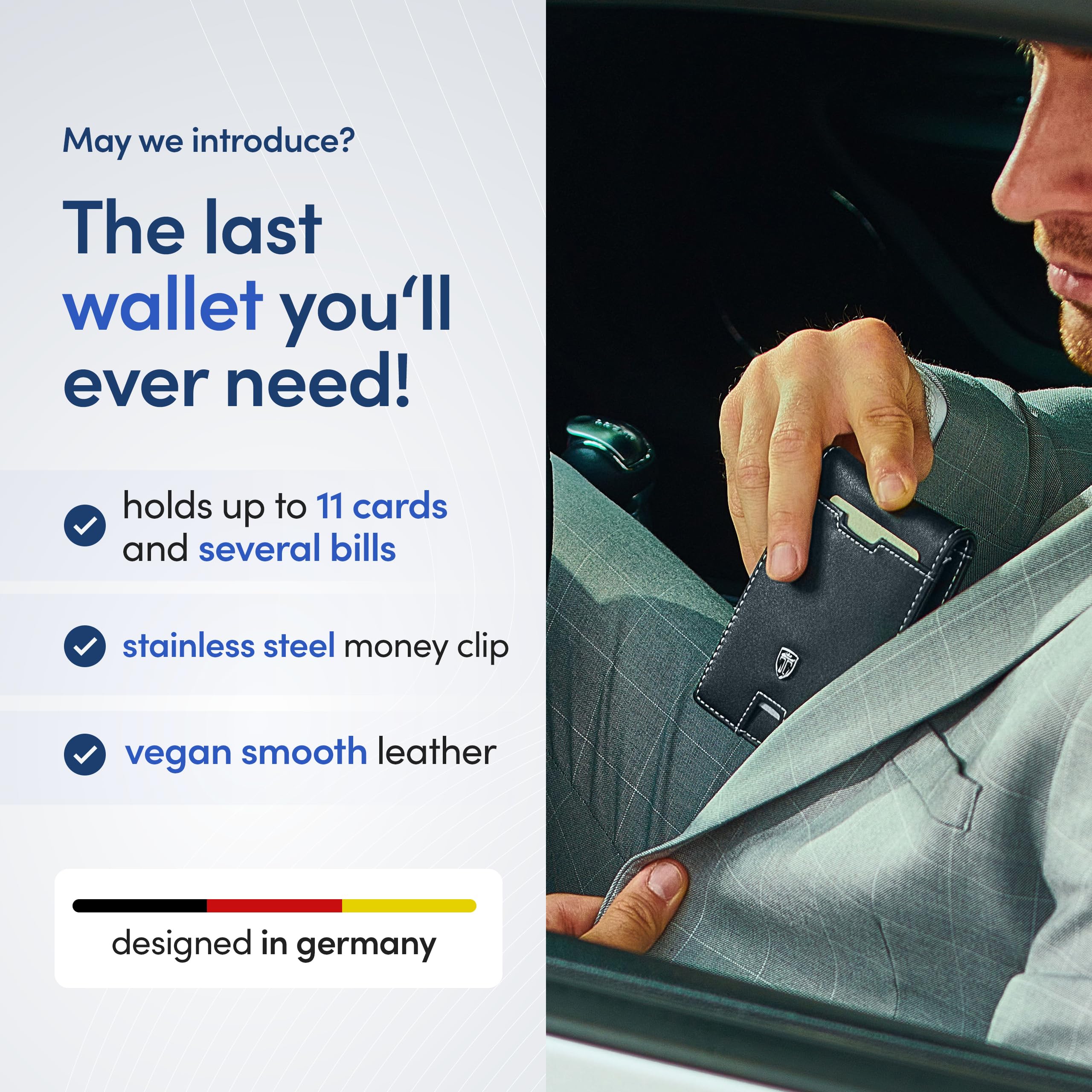 TRAVANDO Mens Wallet with Money Clip AUSTIN RFID Blocking Bifold Credit Card Holder for Men with Gift Box