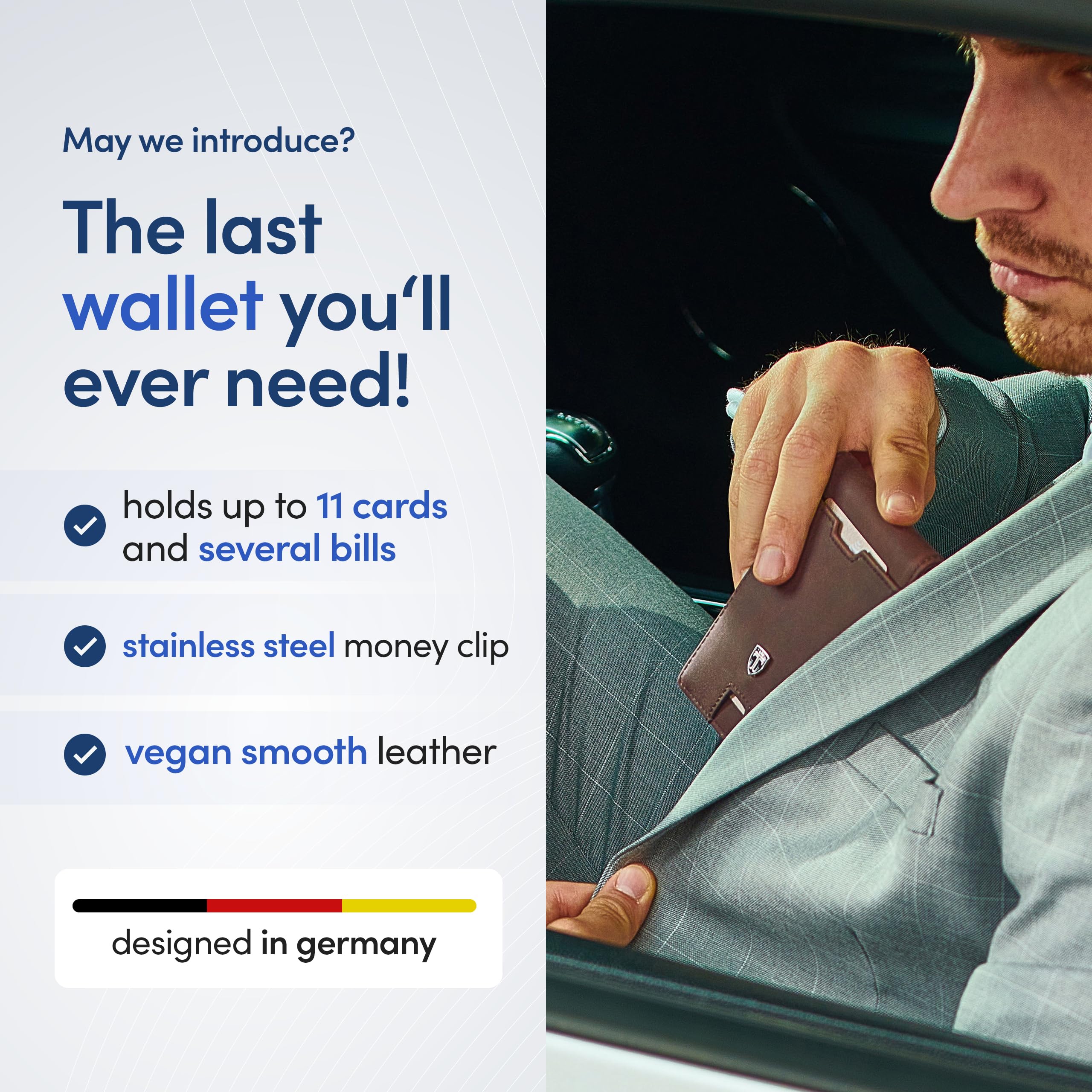 TRAVANDO Mens Wallet with Money Clip AUSTIN RFID Blocking Bifold Credit Card Holder for Men with Gift Box