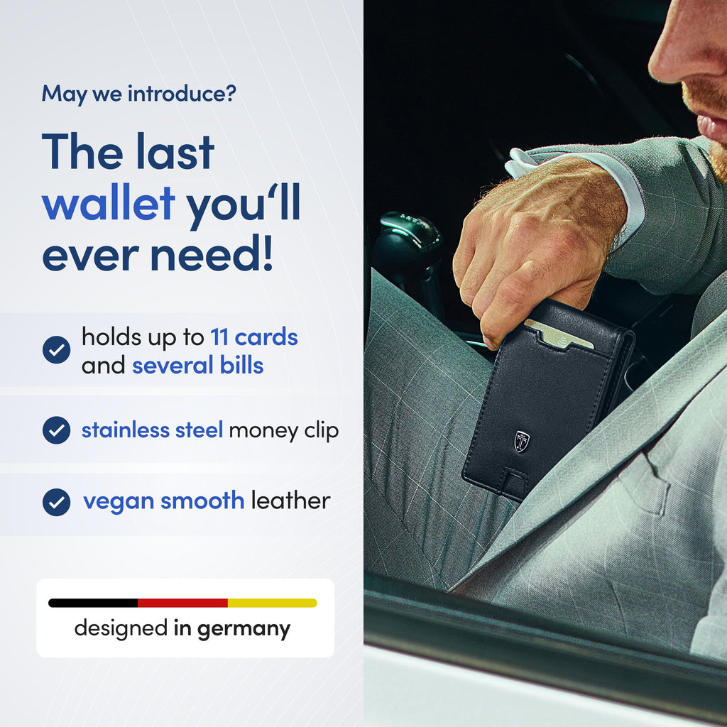 TRAVANDO Mens Wallet with Money Clip AUSTIN RFID Blocking Bifold Credit Card Holder for Men with Gift Box