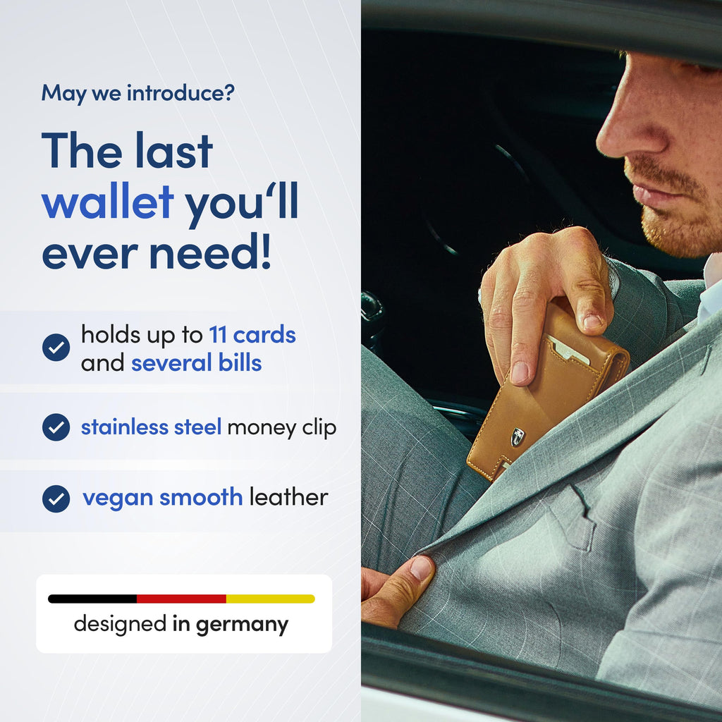 TRAVANDO Mens Wallet with Money Clip AUSTIN RFID Blocking Bifold Credit Card Holder for Men with Gift Box