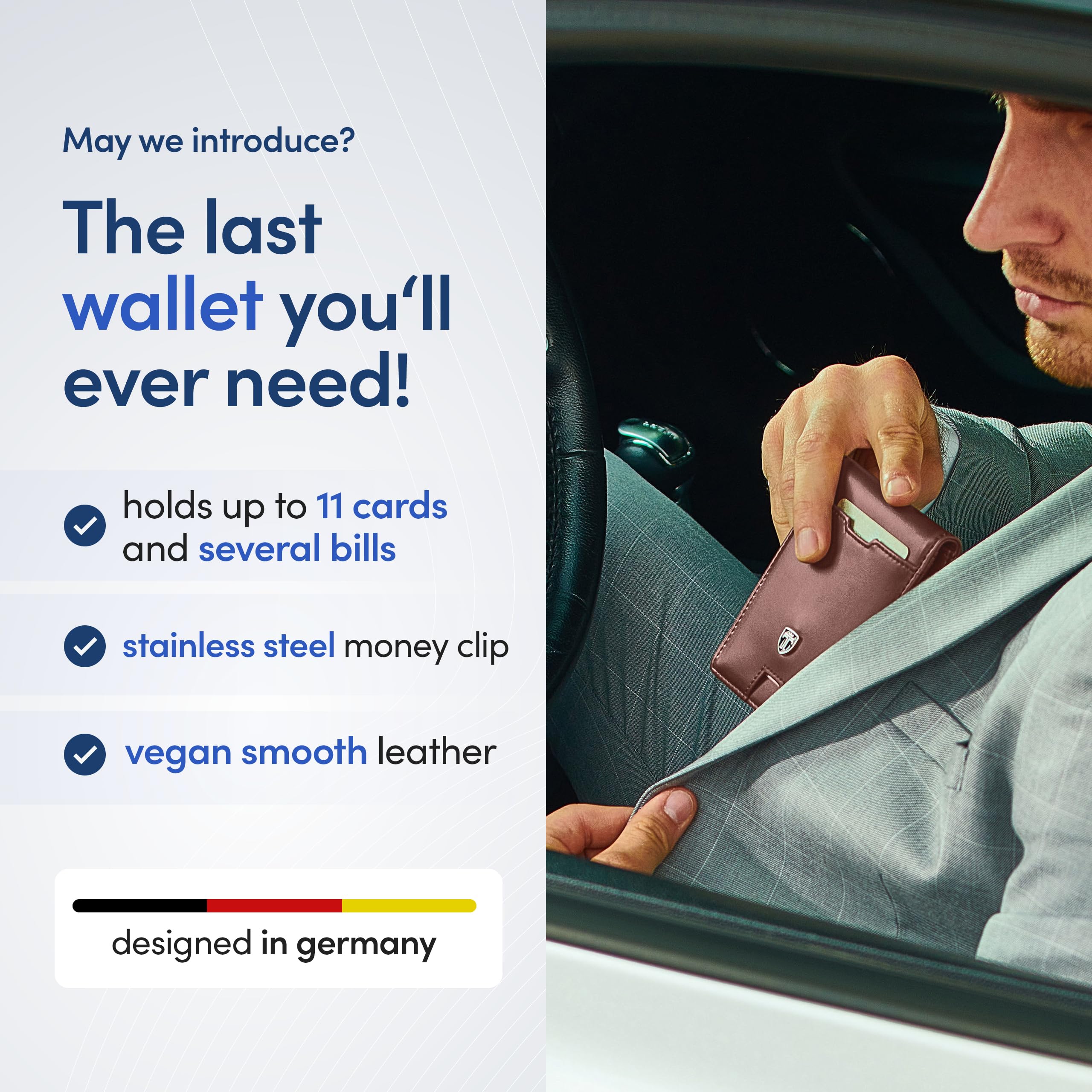 TRAVANDO Mens Wallet with Money Clip AUSTIN RFID Blocking Bifold Credit Card Holder for Men with Gift Box