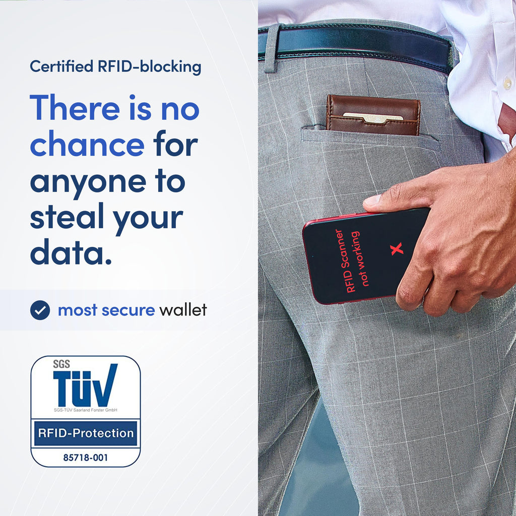 TRAVANDO Mens Wallet with Money Clip AUSTIN RFID Blocking Bifold Credit Card Holder for Men with Gift Box